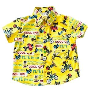 Pete The Cat Boys button up short sleeve shirt